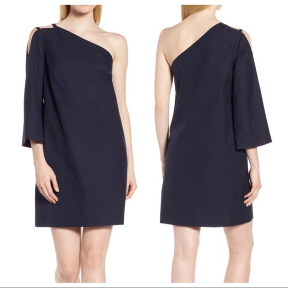 Lewit Dresses & Skirts - Lewit Nordstrom Navy Blue One Shoulder Tunic Dress